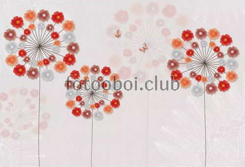 одуванчики, абстракция, цветы